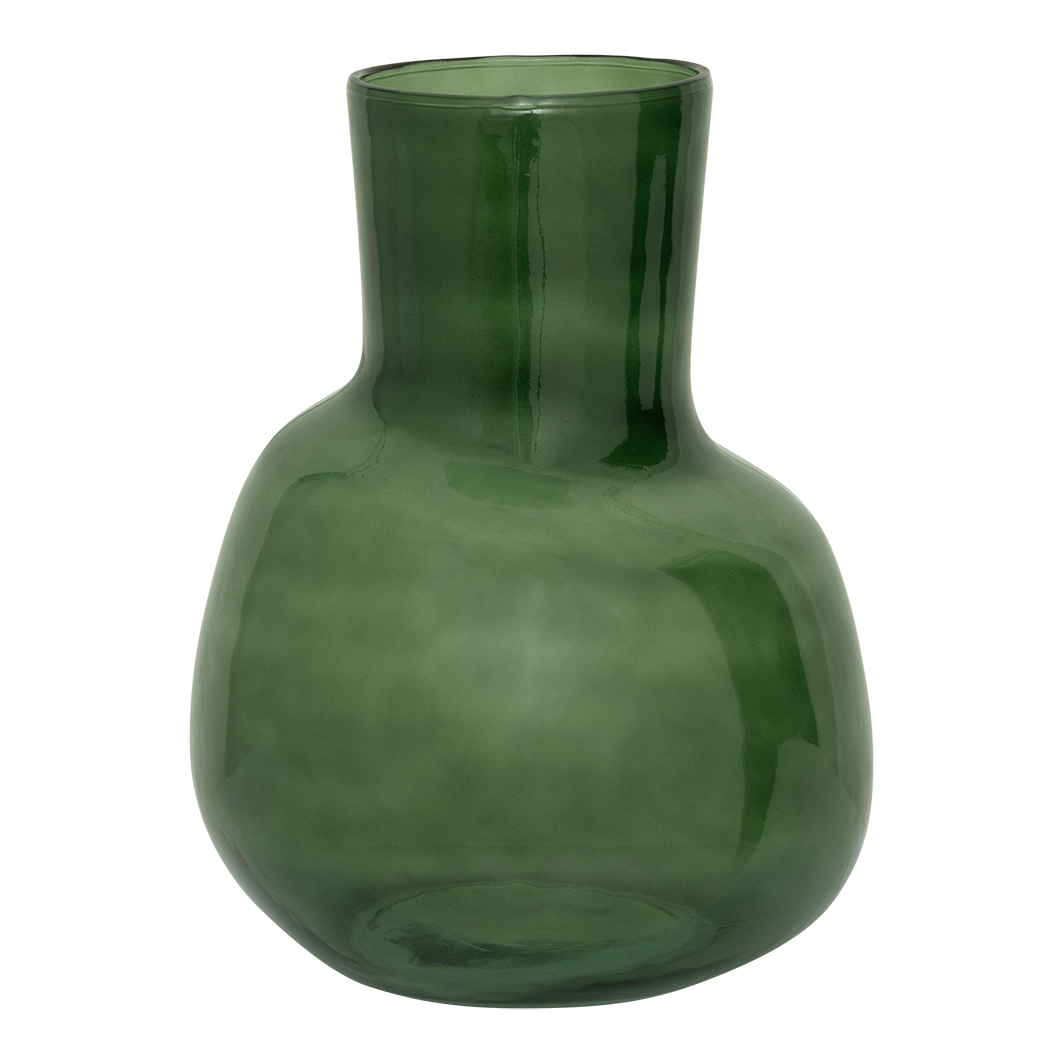 Recycled glass ball vase
