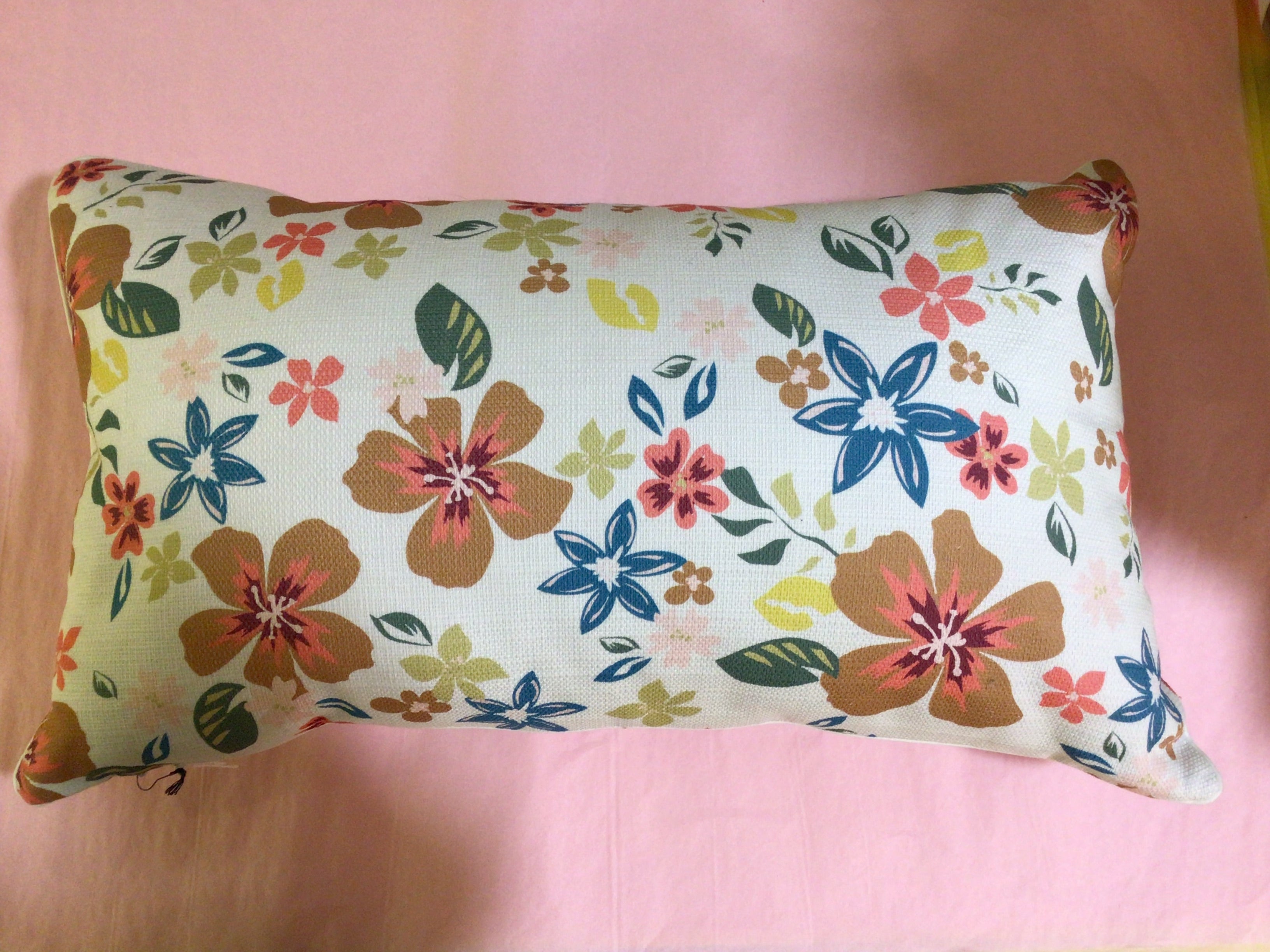 Coussin rectangulaire Fleuri Vintage