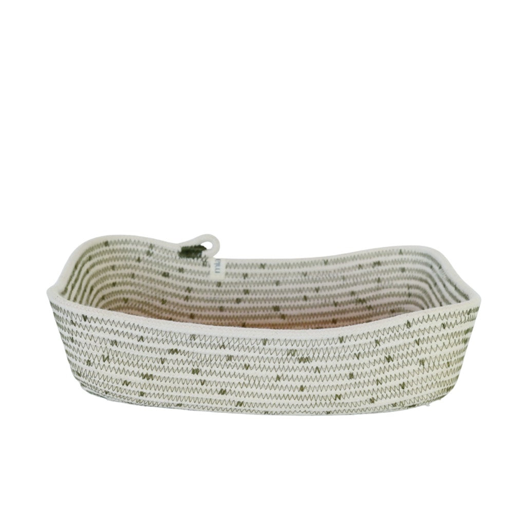 Panier rectangulaire en corde