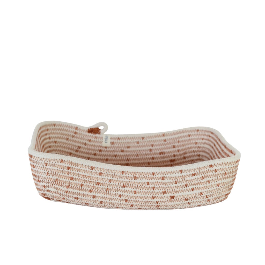 Panier rectangulaire en corde