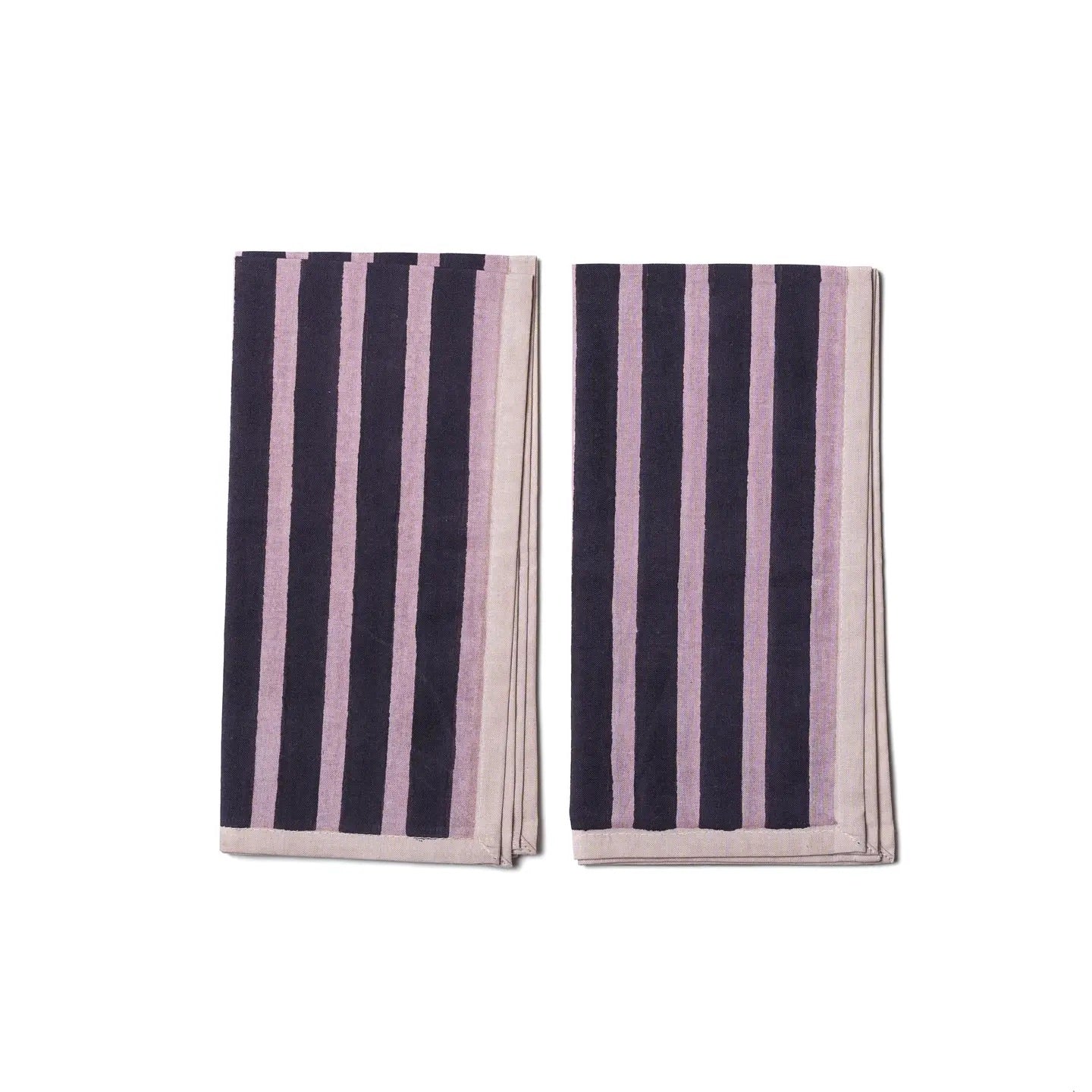 Serviettes de table rayées (Lot de 2)