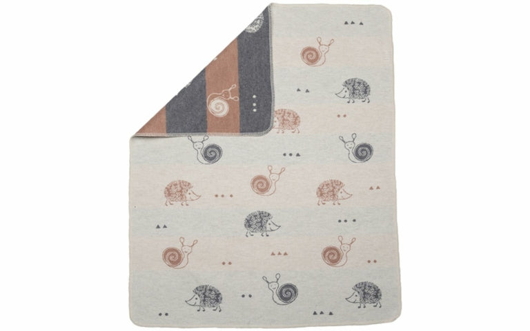 Plaid Bébé "Hérisson et Escargot"