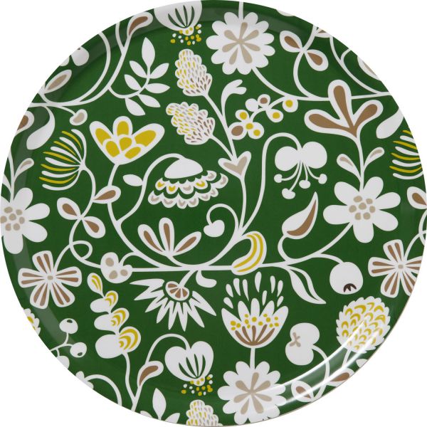 Plateau rond “Fleurs stylisées” (38 cm)