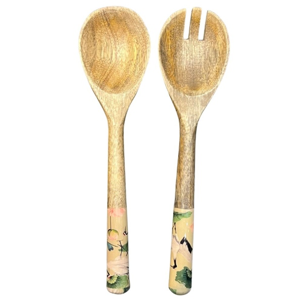 Couverts à salade (manguier/laque)