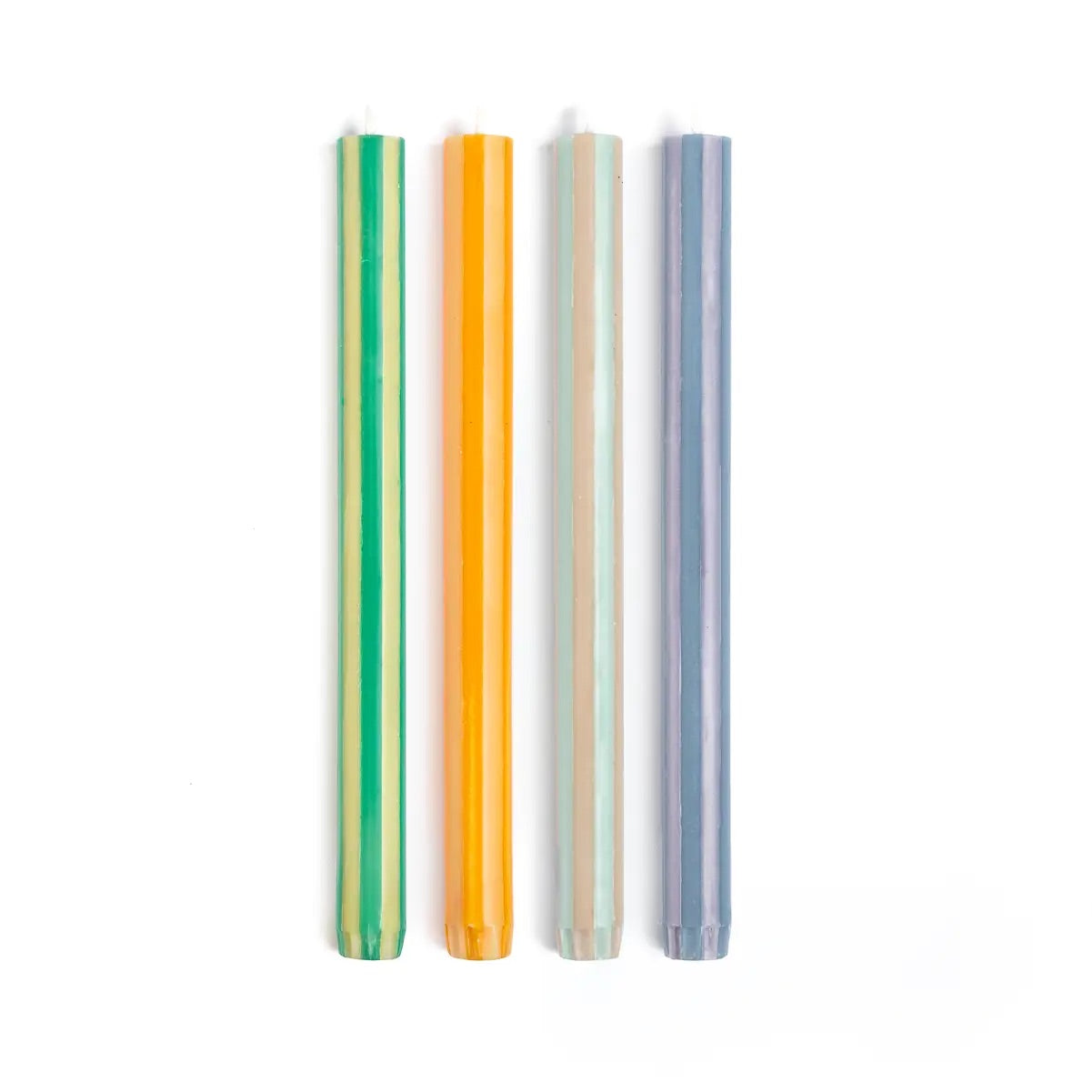 Bougie de table Rayée (set de 4)