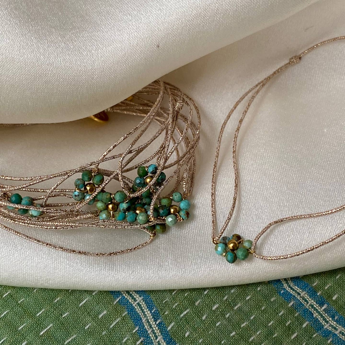 Bracelet SALIDA fleur turquoise