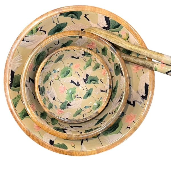 Saladier en manguier laqué (25 cm)