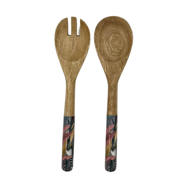 Couverts à salade (manguier/laque)
