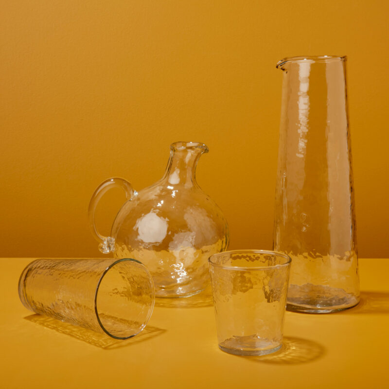 Carafe en verre martelé (L)
