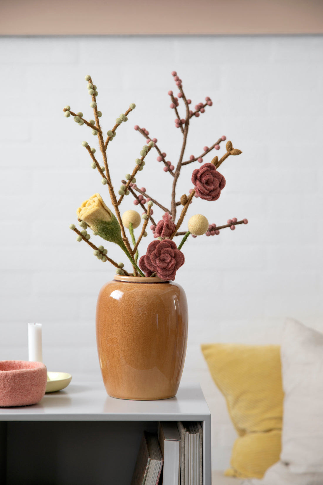 Fleur en feutrine "Rose"