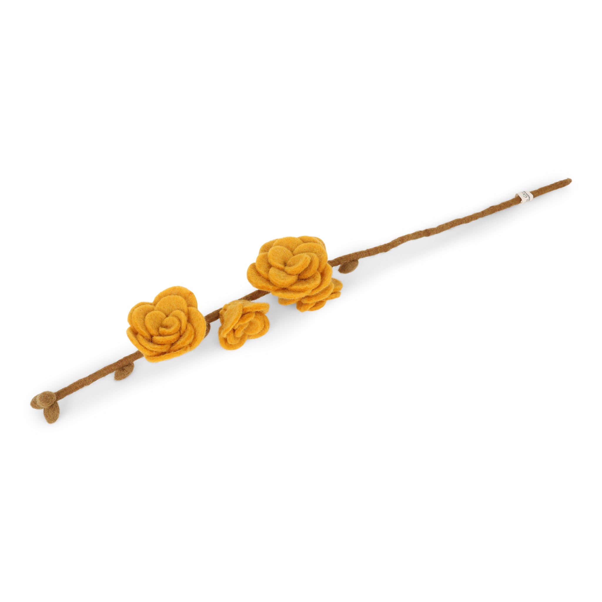 Branche en feutrine avec "Roses Jaunes"