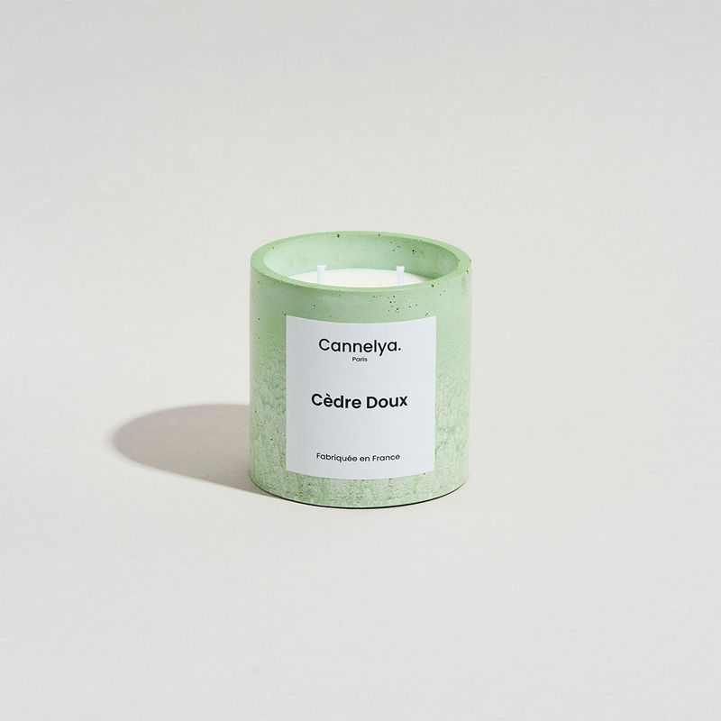 Bougie - Pot en béton (L)