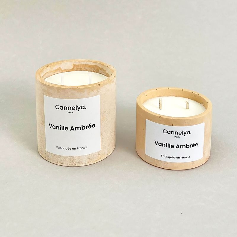 Bougie - Pot en béton (S)