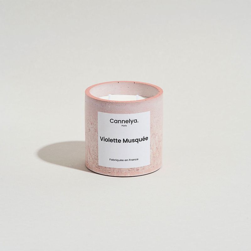 Bougie - Pot en béton (L)