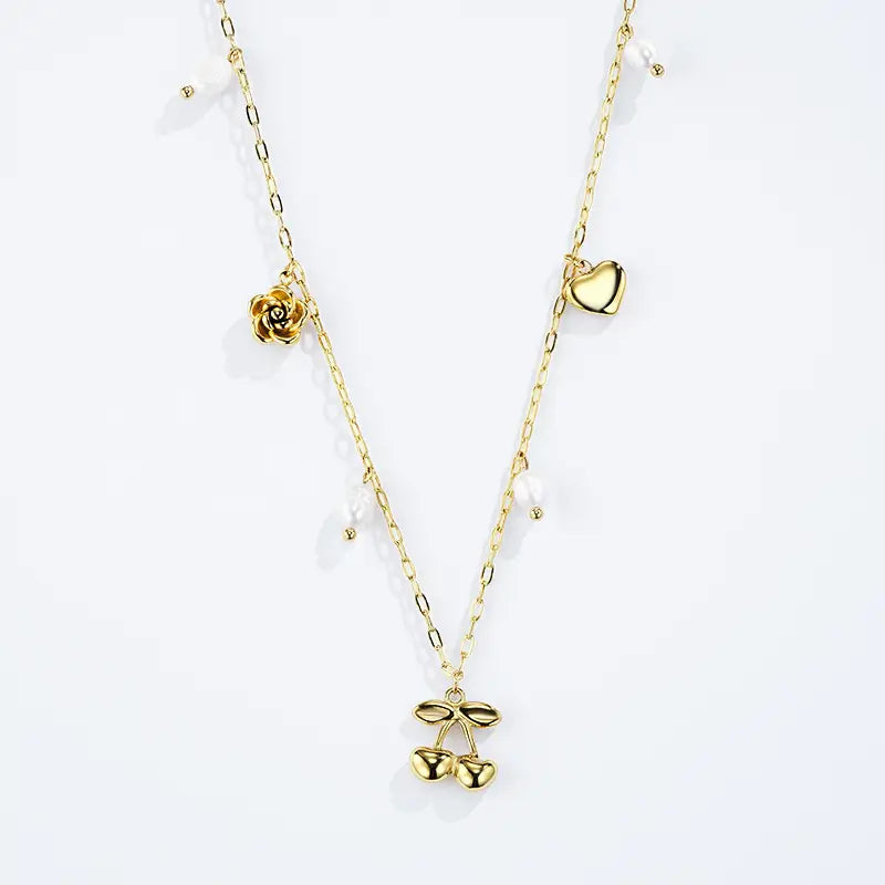 Collier charms CERISES