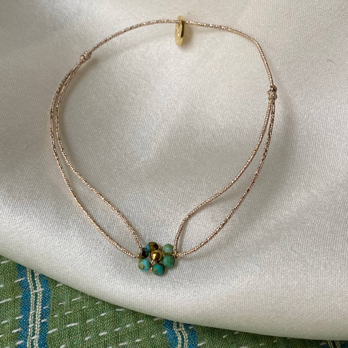 Bracelet SALIDA fleur turquoise