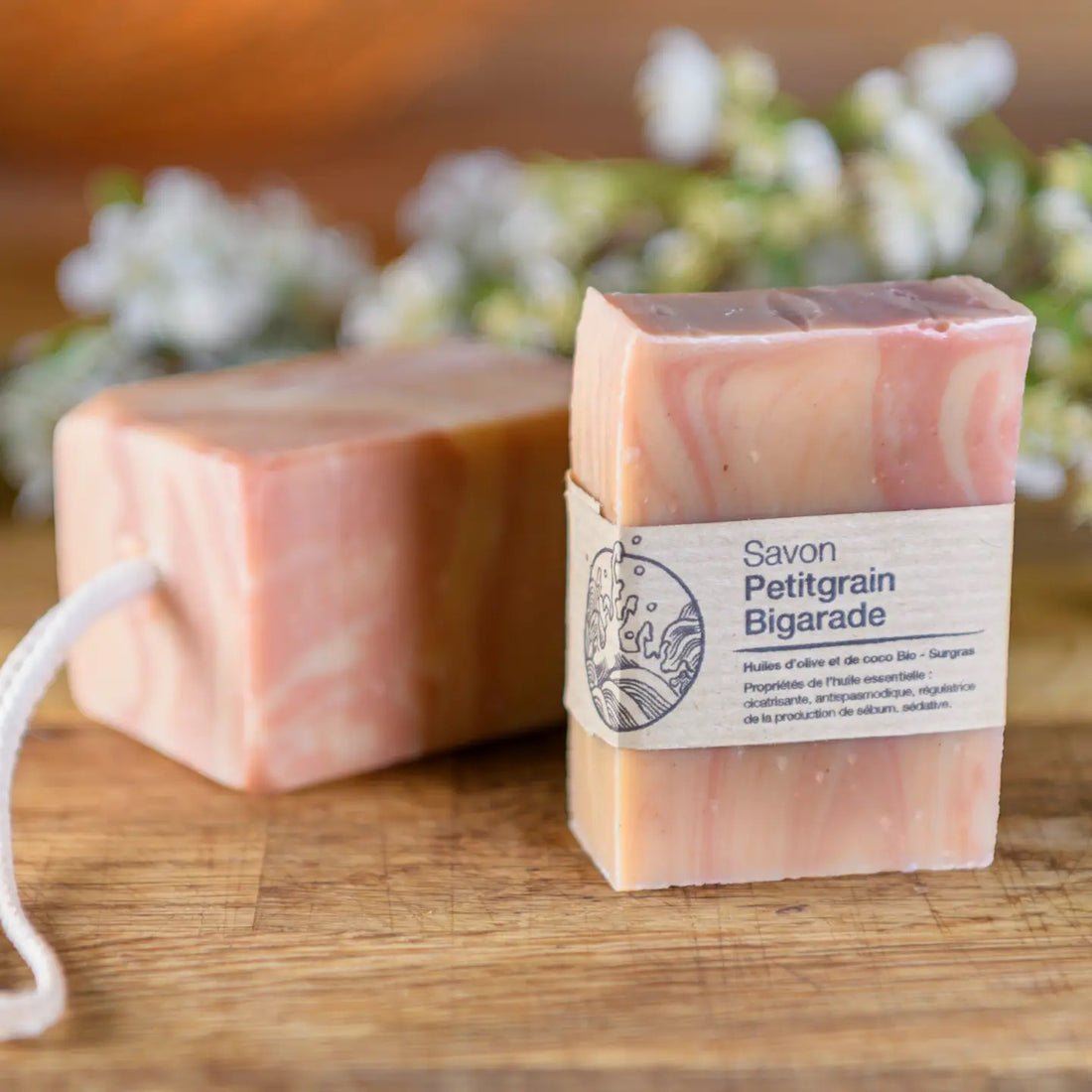 Pain de Savon décoré - Petitgrain Bigarade