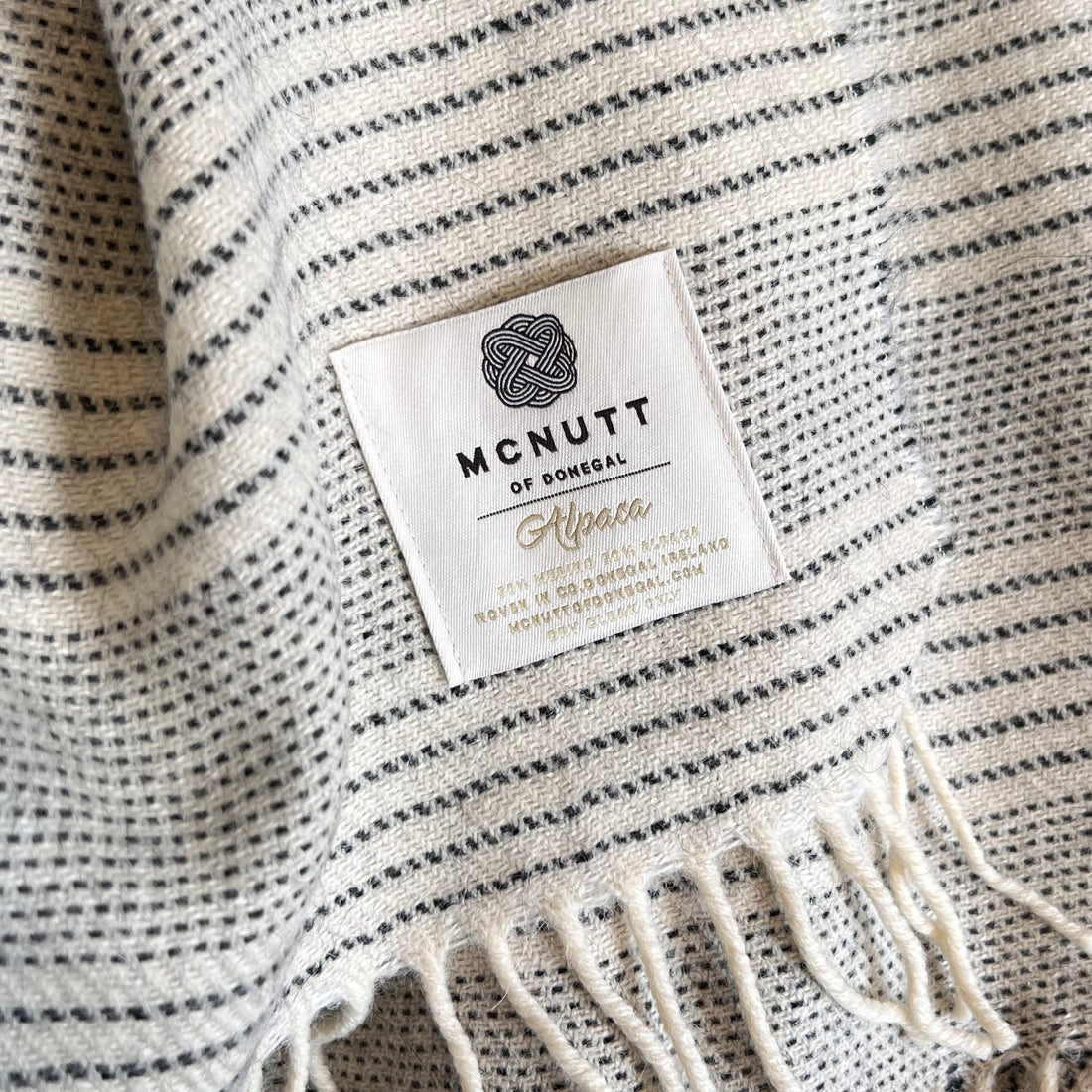 Plaid Alpaca Natural Stripe