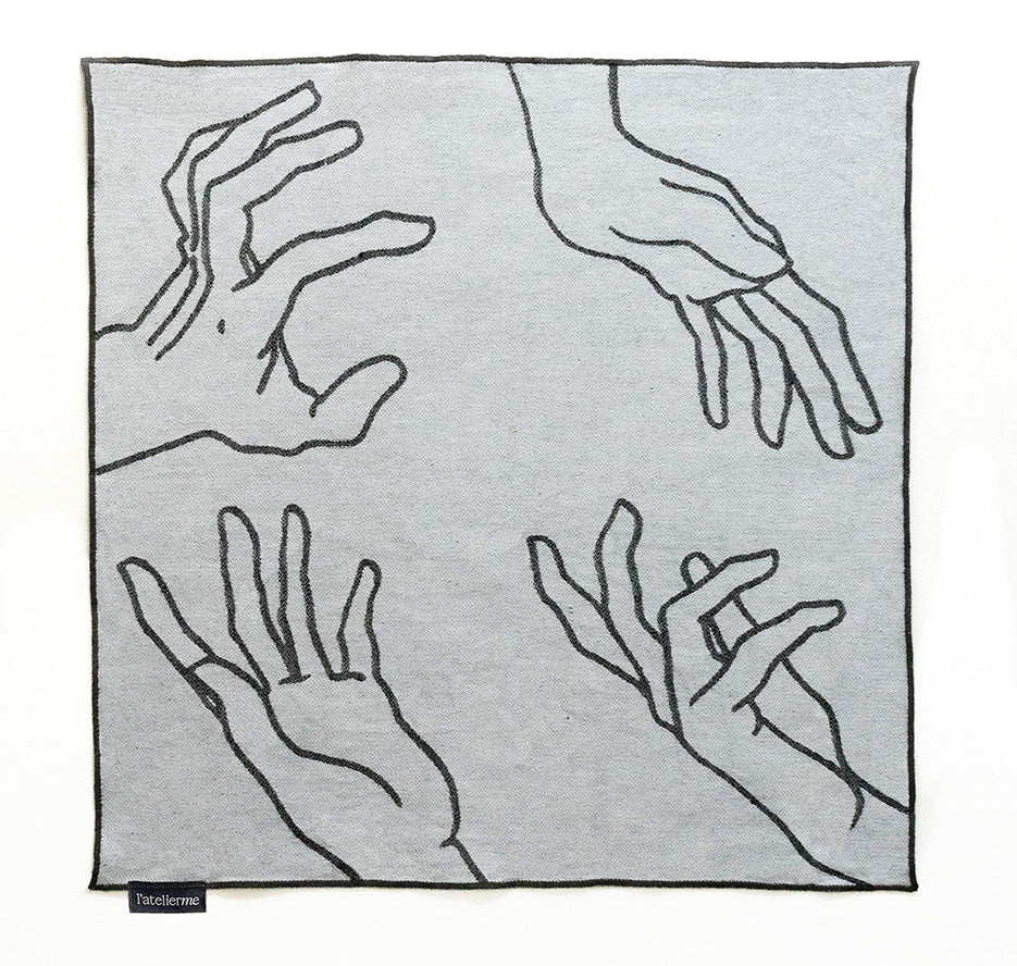 Serviette de table réversible en jacquard