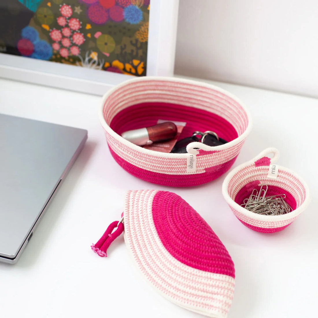 Panier ovale en corde