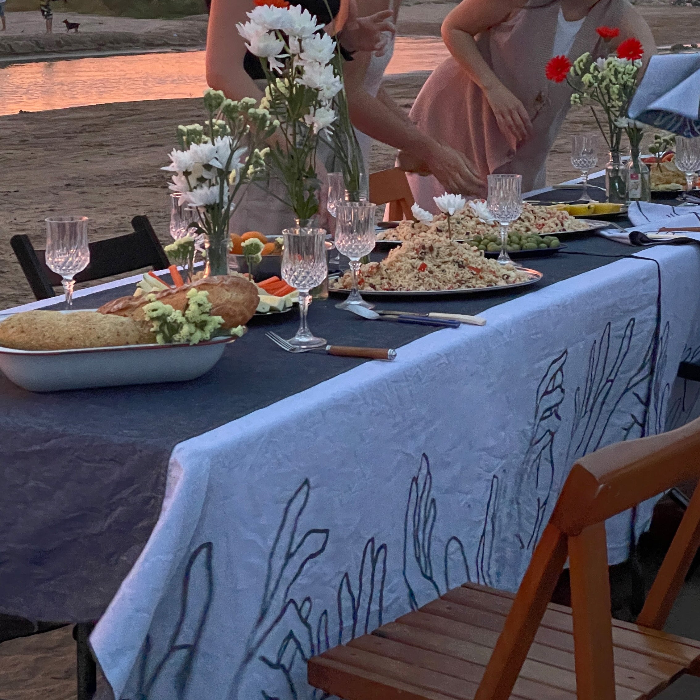 Nappe réversible en jacquard