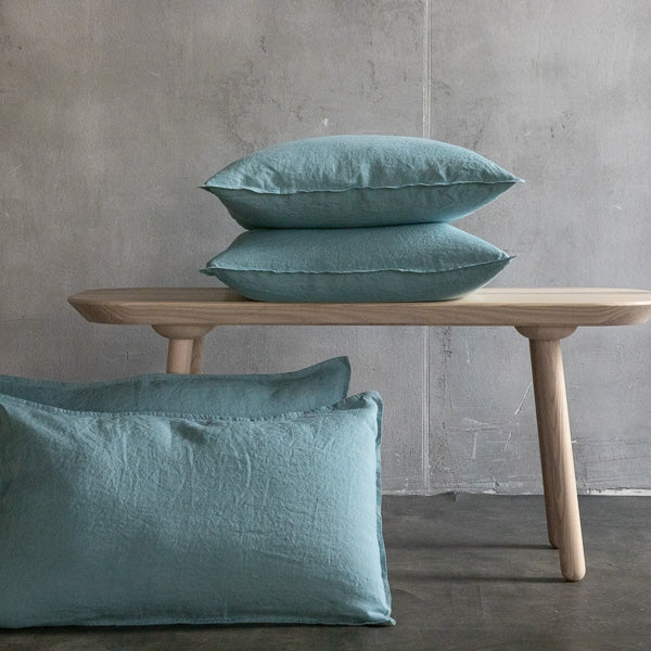 Washed linen cushion