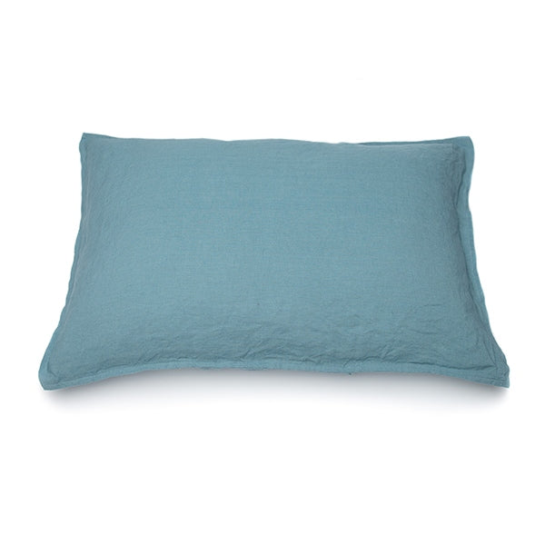 Housse de coussin en lin lavé