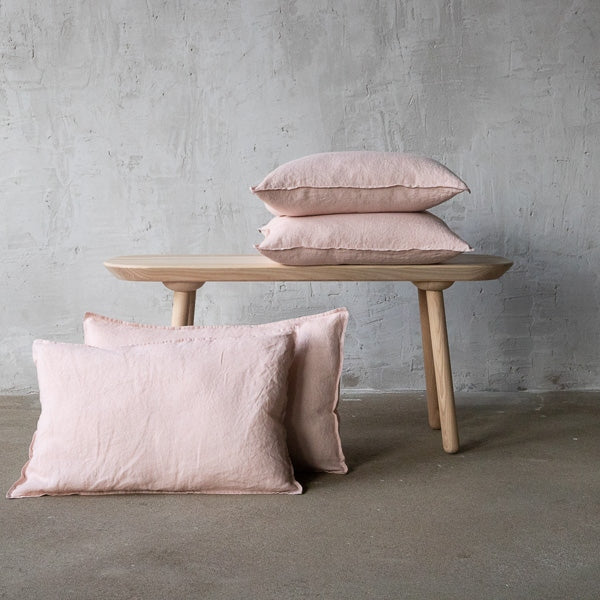 Washed linen cushion