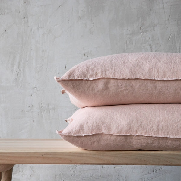 Washed linen cushion