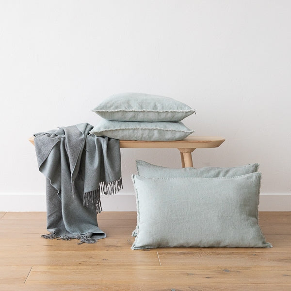 Fringed Linen Cushion