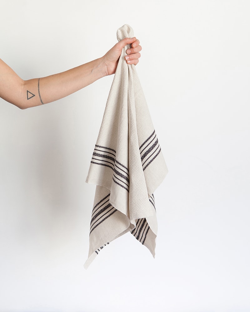 Huckaback cotton / linen tea towel