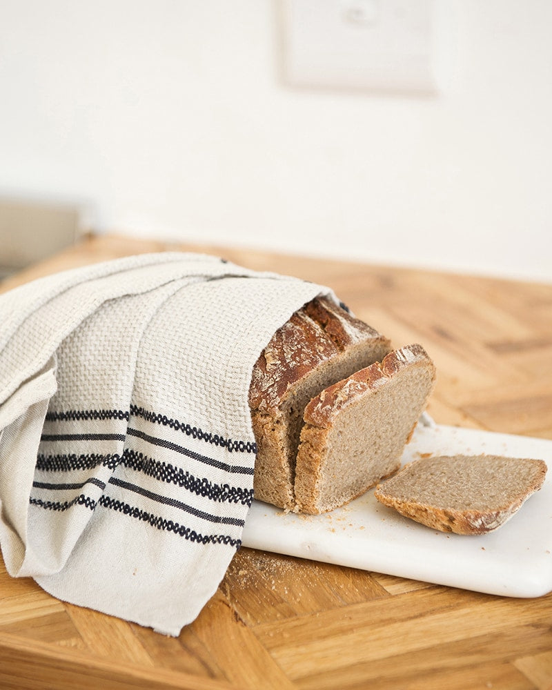 Huckaback cotton / linen tea towel