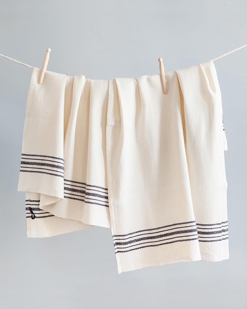 Huckaback cotton / linen tea towel