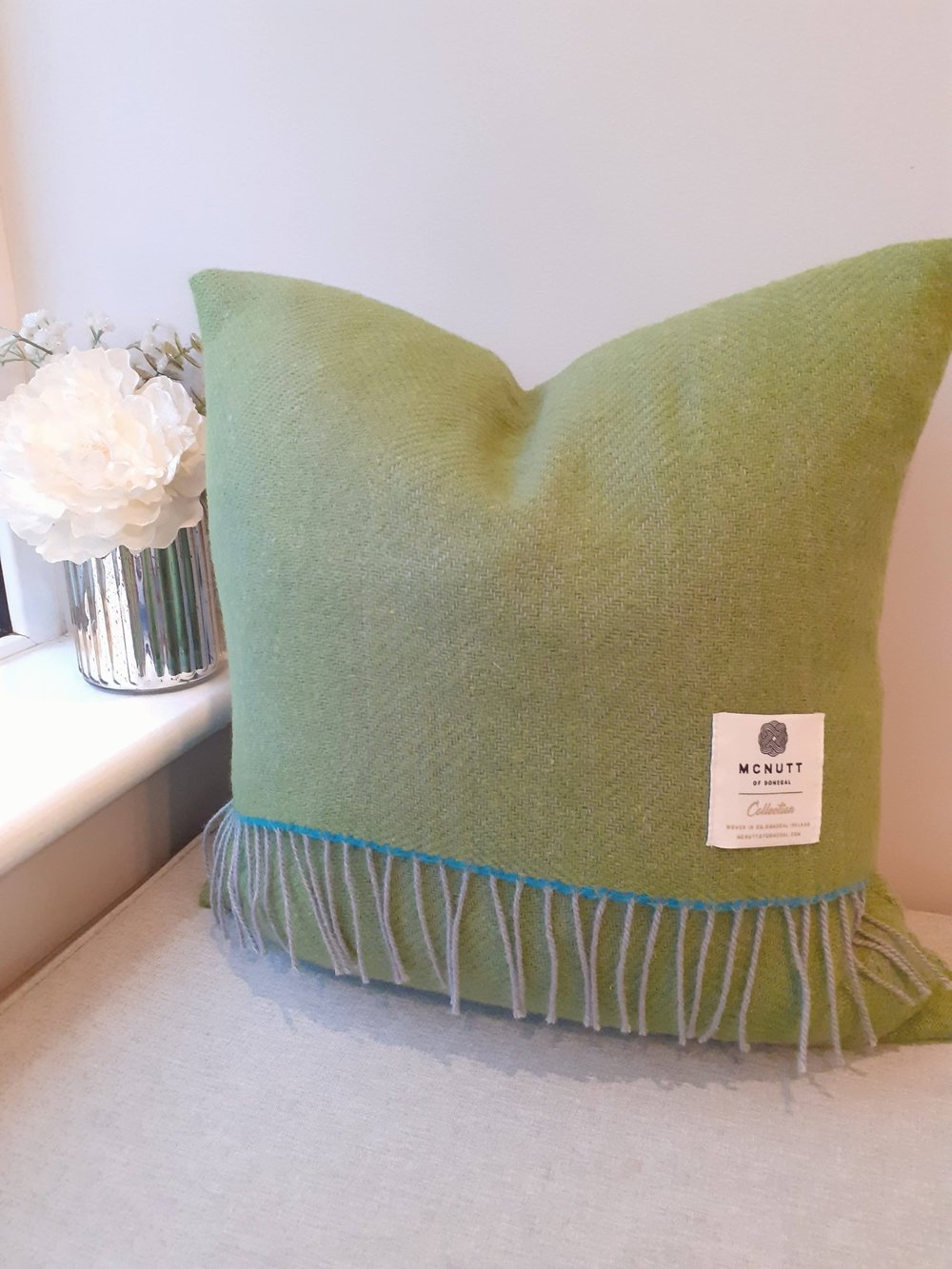 Coussin laine frangé UNI