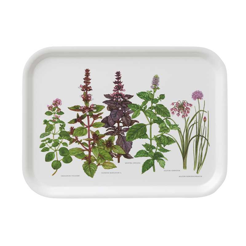Plateau rectangulaire &quot;HERBES AROMATIQUES&quot; 27x20cm