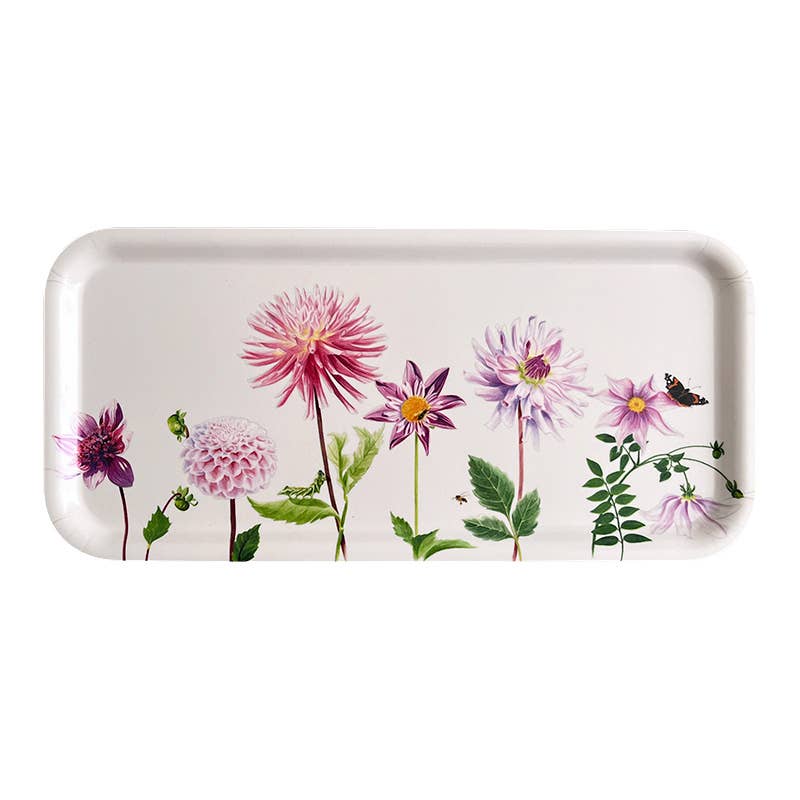 Plateau rectangulaire &quot;DALHIAS&quot; 32x15cm