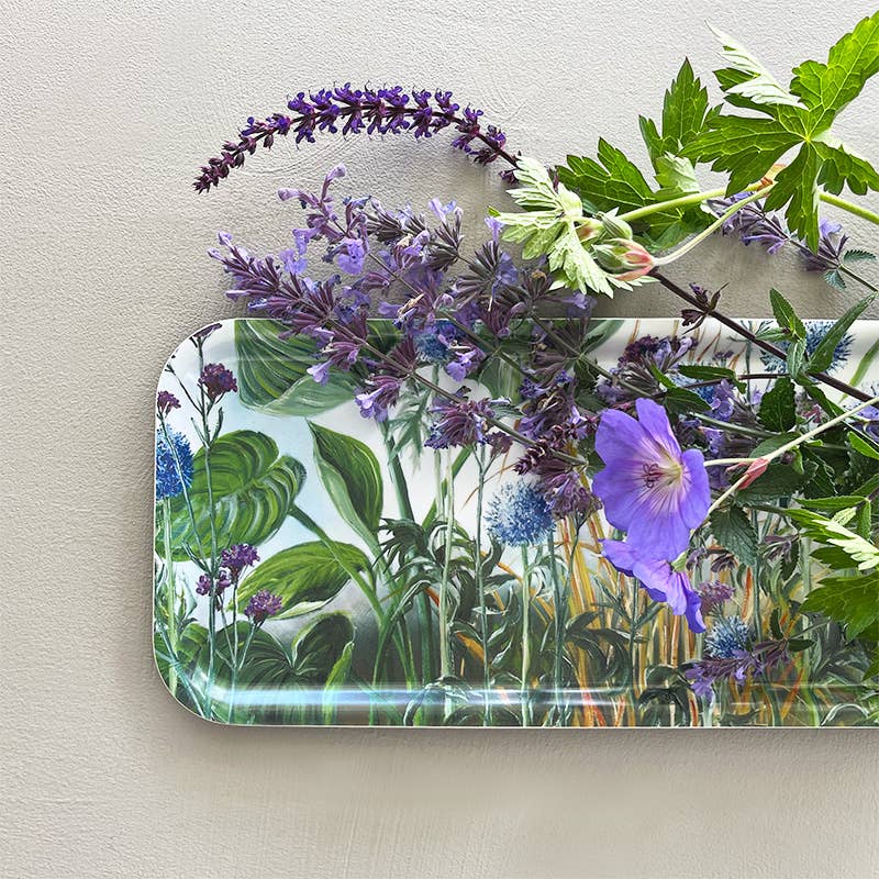 Plateau rectangulaire &quot;HERBES FOLLES&quot; 32x15 cm
