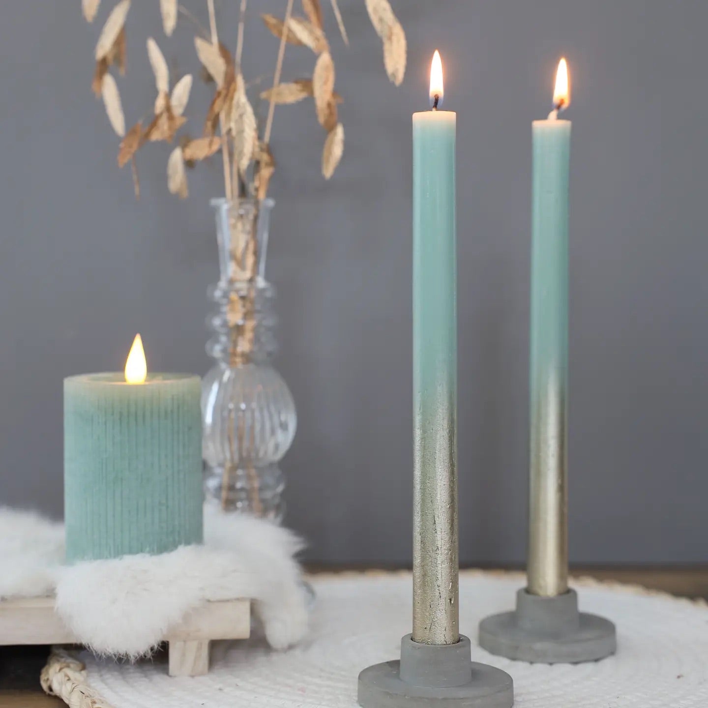 Bougie pailletée d&