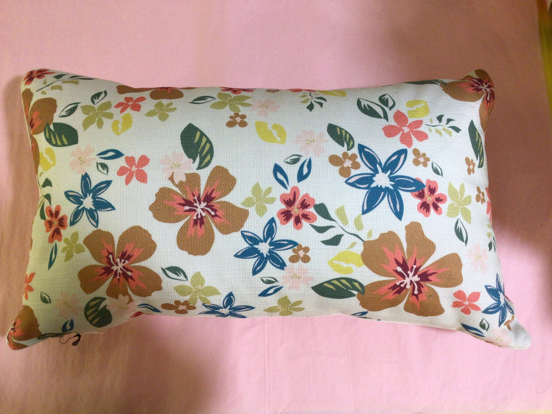 Coussin rectangulaire Fleuri Vintage