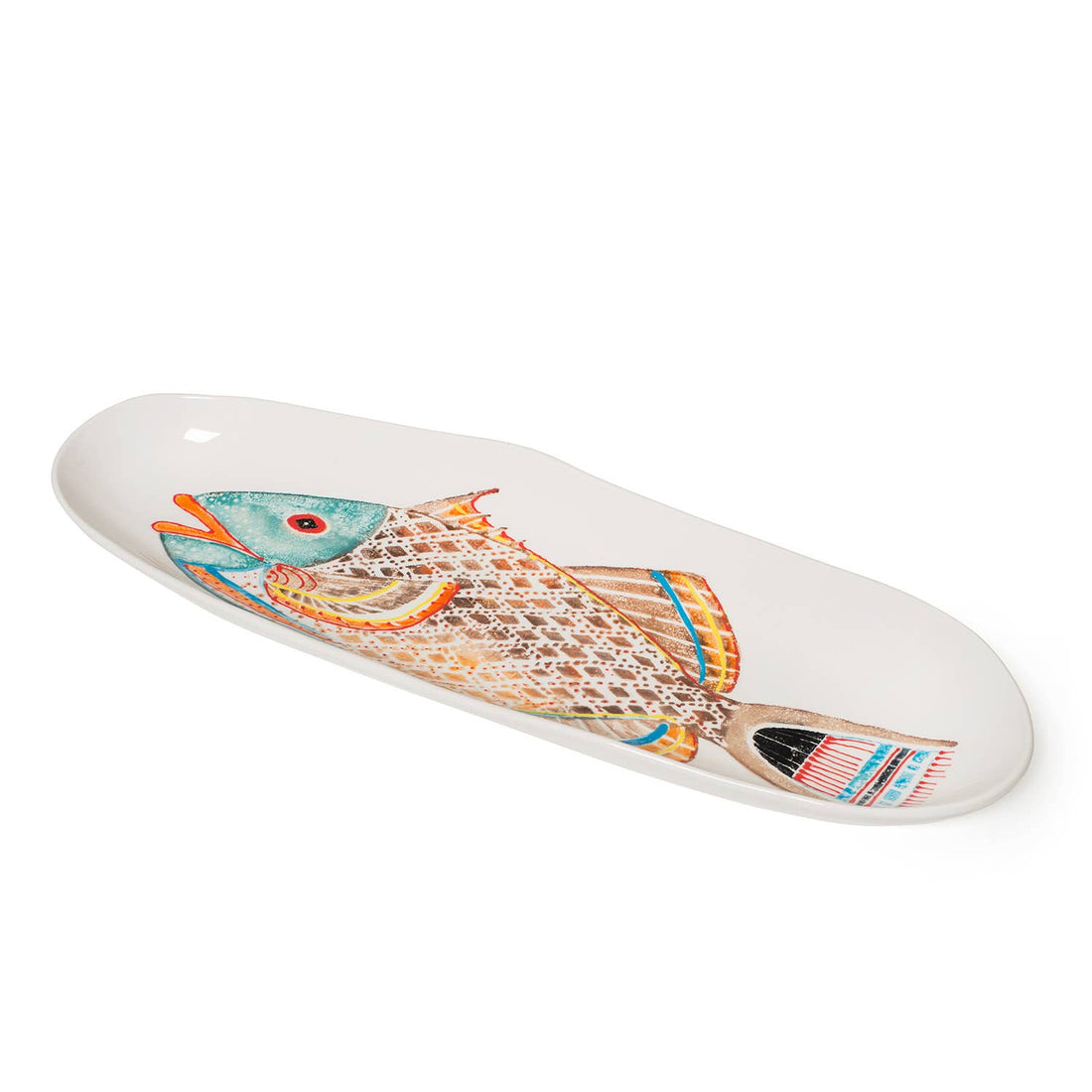 Plat oval Poisson XL multicolore