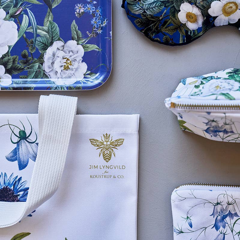 Plateau rectangulaire &quot;JARDIN BLEU&quot; 32x15cm