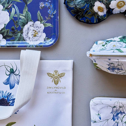 Plateau rectangulaire &quot;JARDIN BLEU&quot; 32x15cm