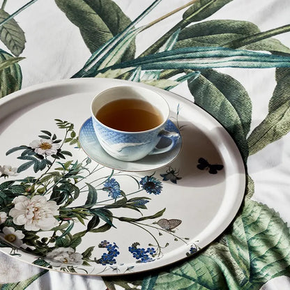 Plateau rond Fleurs Bleues (Ø38 cm)