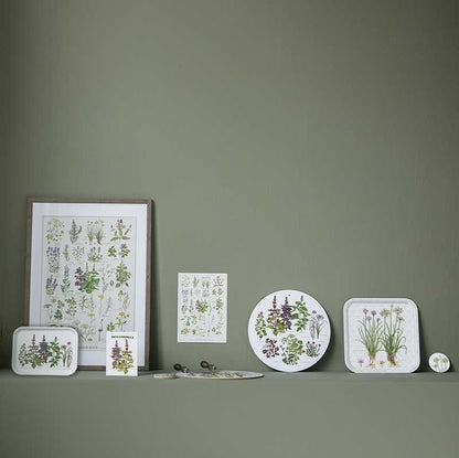 Plateau rectangulaire &quot;HERBES AROMATIQUES&quot; 27x20cm