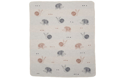 Plaid Bébé &quot;Hérisson et Escargot&quot;