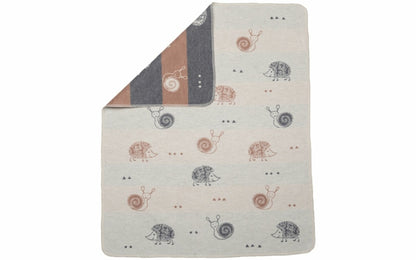 Plaid Bébé &quot;Hérisson et Escargot&quot;