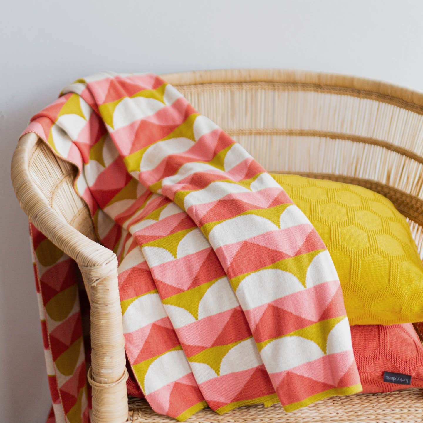 Couverture en coton jacquard