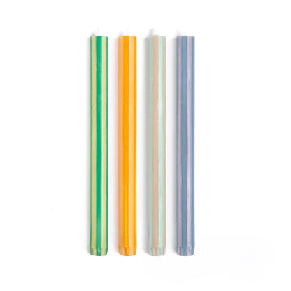 Bougie de table Rayée (set de 4)