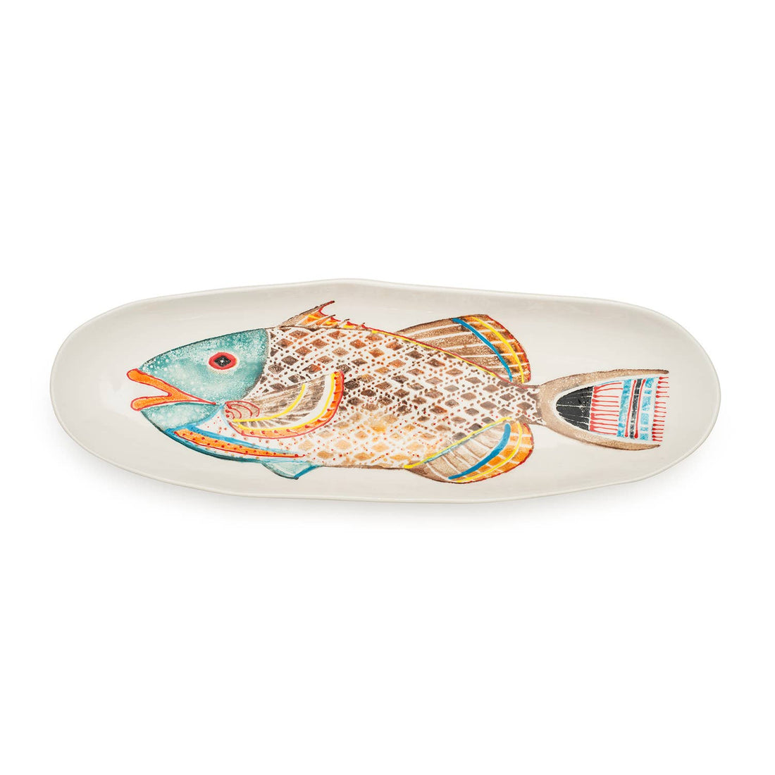 Plat oval Poisson XL multicolore