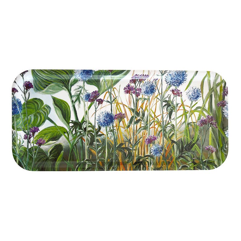 Plateau rectangulaire &quot;HERBES FOLLES&quot; 32x15 cm